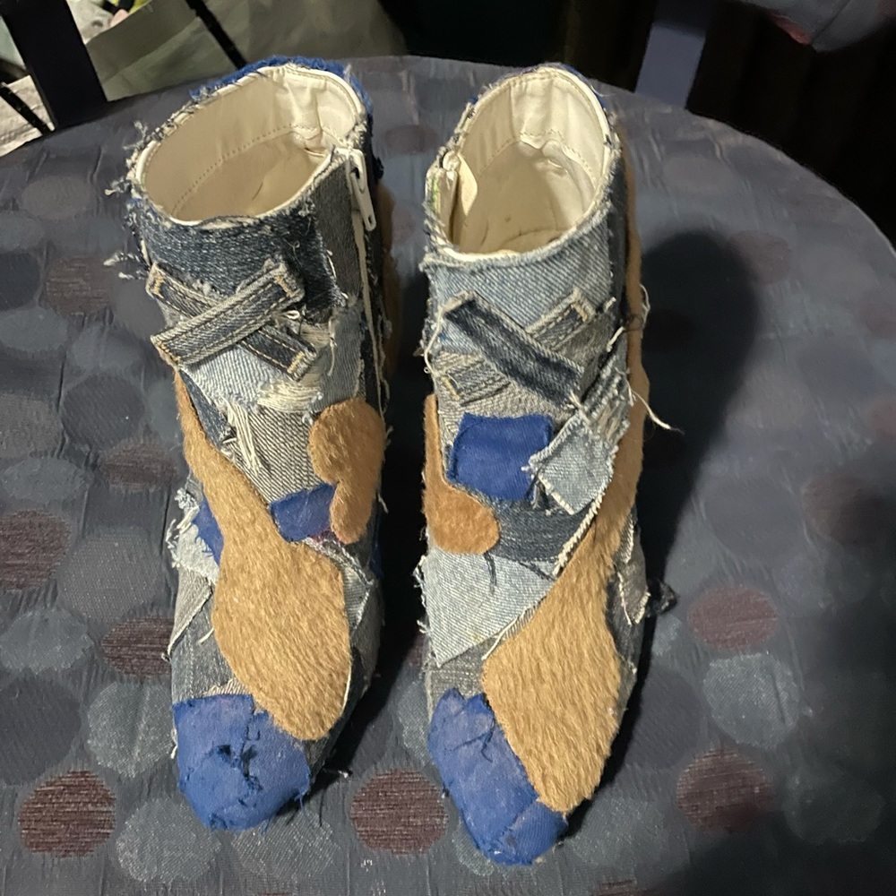 Hand made Denim boots